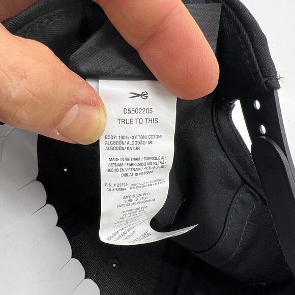 Volcom Hat Mens One Size V Quarter Snapback Cotton Medium Weight Twill Woven - Picture 10 of 12